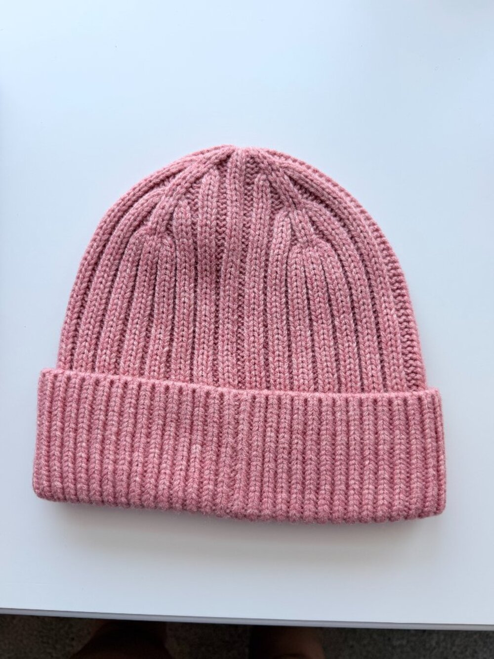 HEATTECH Ribbed Beanie (Dusty Rose Pink)
